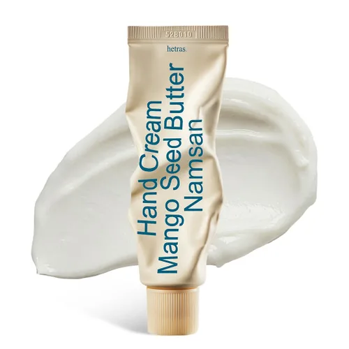 Vista 12 de hetras. Crema de manos con perfume Hinoki - Aroma fresco de ciprés Hidratante de manos coreano sutil perfumado con semilla de mango y manteca