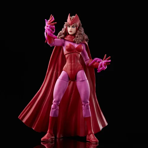 Vista 6 de Marvel Legends Series Scarlet Witch - Figura de acción de embalaje retro de 6 pulgadas, 4 accesorios