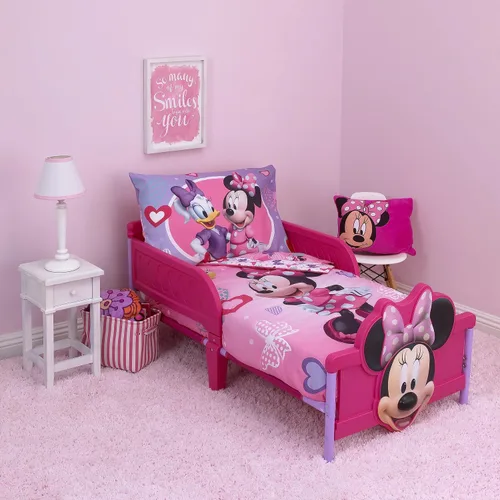 Vista 15 de Disney Ariel Sea Garden - Juego de cama para niños pequeños de 4 piezas - Edredón, sábana bajera, sábana encimera, funda de almohada reversible