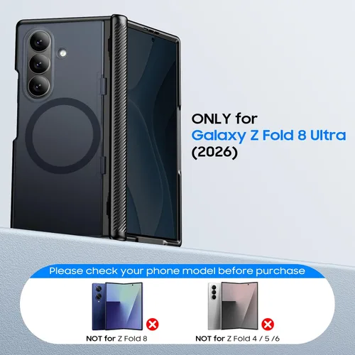 Vista 2 de Red2Fire for Samsung Galaxy Z Fold 8 Ultra Case with Privacy Screen Protector, [Compatible with Magsafe]