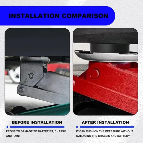 Vista 6 de 4 piezas de almohadilla para gato compatible con Chevrolet Corvette C5 C6 C7, almohadillas de punto de elevación de goma con adaptador