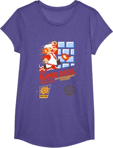 Vista 16 de Super Mario Dashin - Camiseta gráfica de acción, ajuste clásico, cuello redondo, color negro
