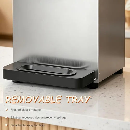 Vista 6 de Commercial Soft Ice Cream Machine, 3 Flavors Electric Soft Ice Cream Maker, Stainless Steel, 1300W LED Display, Desktop Type,15-21L/H, for Bars Gray