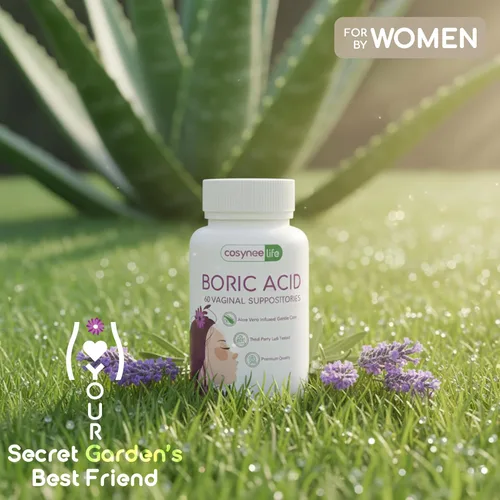 Vista 7 de cosynee Cápsulas de ácido bórico para mujeres con aloe vera – 60 cápsulas, 650 mg cada una – Apoyo a la higiene femenina