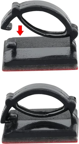 Vista 7 de Clips para Cables Autoadhesivos 3M Organizador de Cables, Sujetador de Alambre Abrazadera de Gestión Adhesiva para Escritorio Coche Cámara de Negro