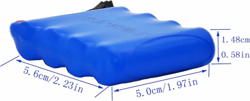 Vista 2 de Blomiky 2 baterías de 4.8 V 700 mAh adecuadas para C182 C185 C181 1/18 1:18 RC Truck Rock Crawler Vehicle o RC Car / C181 Batería 2