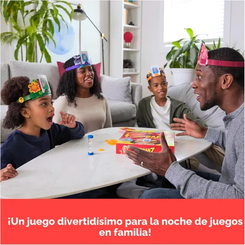 Vista 2 de Spin Master Games, Hedbanz Edición 2023 con nuevas cartas, juego de mesa de adivinanzas de imágenes, para familia y niños, 2-6 jugadores