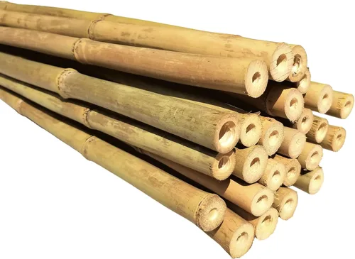 Vista 7 de Postes de bambú natural, estacas de jardín ecológicas de 4 pies de largo, diámetro de 1/2 pulgada (25 unidades)