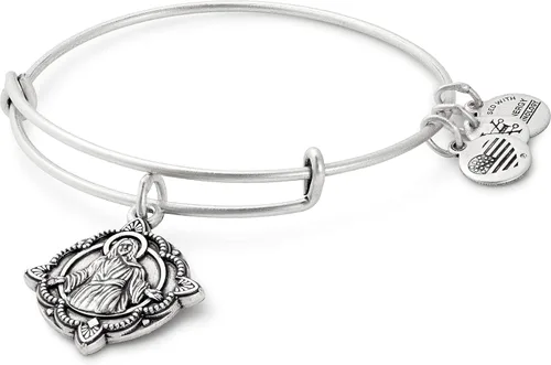 Vista 4 de Alex and Ani, Brazalete con dije de Jesús Dorado (Rafaelian Gold Finish)