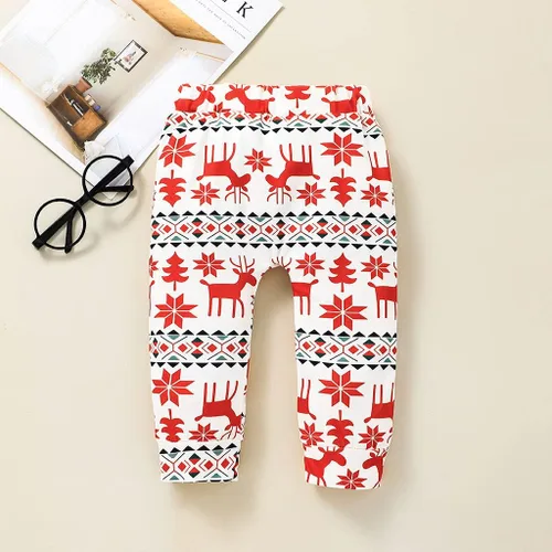 Vista 6 de LYQTloml My Frist - Ropa de Navidad para bebés y niños recién nacidos traje de reno y pantalones