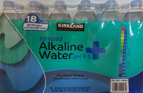 Vista 3 de KIRKLAND SIGNATURE Agua alcalina, 33.8 onzas líquidas (paquete de 18)