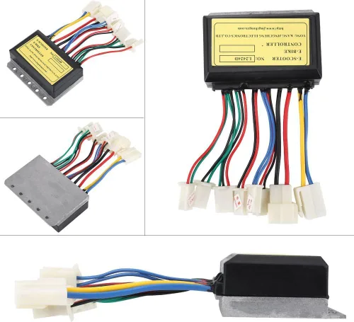 Vista 4 de Controlador de motor de scooter eléctrico, controlador de motor cepillado de doble voltaje de 24 V/12 V, compatibilidad universal para viajeros