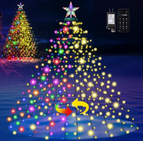 Vista 8 de Luces inteligentes para el día de San Valentín con estrella superior, control de aplicación, sincronización de música, cambio de color, luces