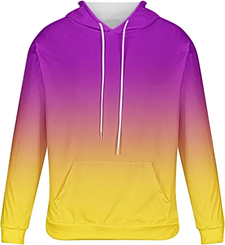 Vista 3 de Solid Hoodies for Men Trending Loose Fit Pullover Lightweight Long Sleeve Sweatshirts Drop Shoulder Shirts Tops