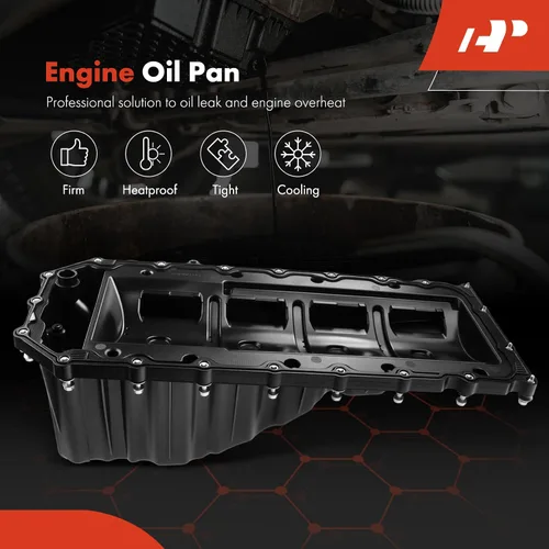 Vista 3 de A-Premium - Sump de aceite de motor con tapón de drenaje y pernos Compatible with Dodge Durango 2011-2015, Jeep Grand Cherokee 2011-2018, 5.7L