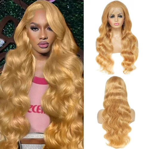 Vista 15 de Pelucas de cabello humano con encaje frontal 613 de 22 pulgadas, cabello humano prearrancado, rubio ondulado, encaje frontal, densidad 210, 613, 13
