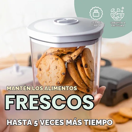 Vista 3 de Avid Armor Juego de recipientes de alimentos al vacío de 3 piezas para la cocina del hogar con manguera de accesorios en tamaños de 2L, 1.4L y 0.7L