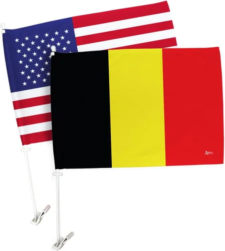 Vista 105 de Paquete de bandera de coche de la Copa del Mundo 2022 de Gales, bandera americana para carros, decoración de automóviles, pancarta pequeña