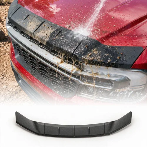 Vista 14 de powoq Deflector de Capó Compatible con Deflector de Capó de 2009-2018 Dodge RAM 1500 Protector de Capó de TPE de Reemplazo para 2009 2010 2011 2012