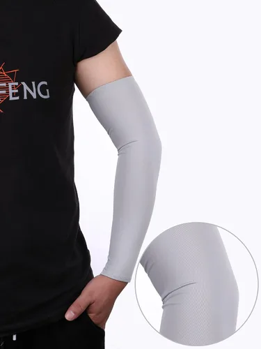Vista 4 de 8 pares de mangas de enfriamiento unisex con protección UV para brazo de seda de hielo
