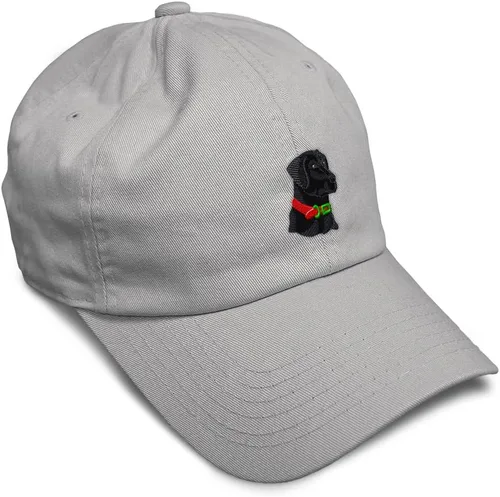 Vista 27 de Gorra de béisbol suave negra con cabeza de laboratorio bordada para perros, sarga de laboratorio negra, de algodón, con mosca de dragón, sombreros