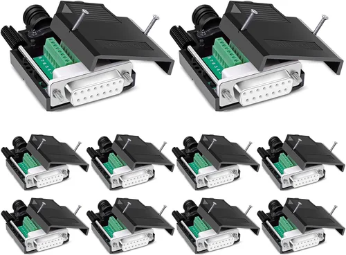 Vista 9 de Adaptador macho de terminal DB15 sin soldadura RS232 a 15 pines
