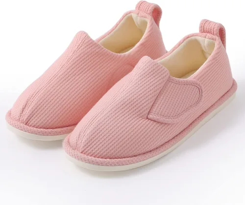 Vista 5 de IIITHREE Pantuflas de espuma viscoelástica suaves y ligeras para mujer con forro que absorbe la humedad, cierre ajustable y pantuflas de casa