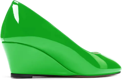 Vista 5 de WAYDERNS Zapatos de tacón bajo con punta cuadrada de charol para mujer, 2 pulgadas