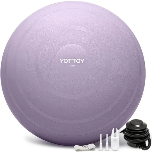 Vista 12 de YOTTOY - Pelota de ejercicio antiestallido para entrenamiento, yoga y embarazo, extragruesa para terapia física y fitness