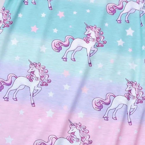 Vista 3 de Camisón de unicornio a juego para niñas y muñecas de 18 pulgadas