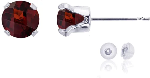 Vista 93 de Aretes de tuerca de plata de ley 925 chapados en oro de 14 quilates macizo, oro amarillo, blanco o rosa de 0.236 in Amatista