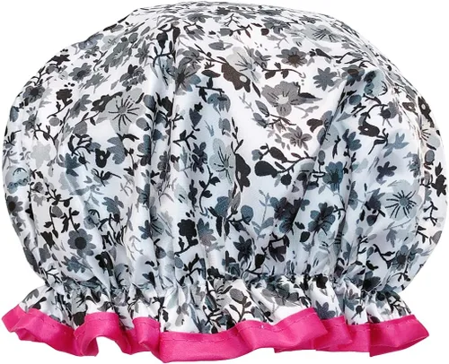 Vista 13 de allydrew Gorros de ducha impermeables reutilizables para cabello largo, cerezas