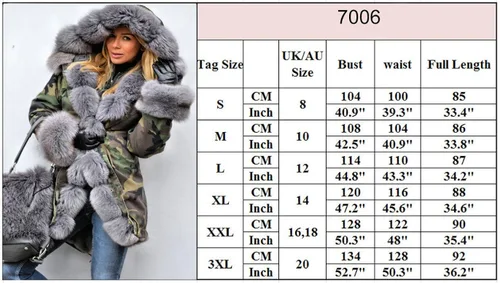 Vista 3 de Roiii Women Thicken Warm Winter Coat Hood Down Parka Faux Fur Outdoor Overcoat Long Jacket Outwear