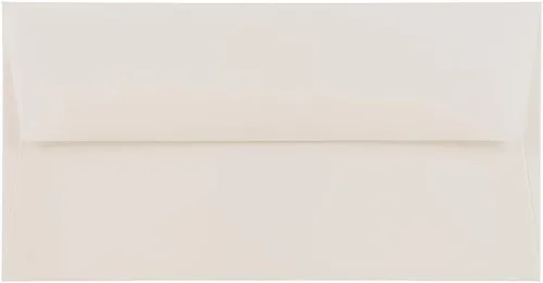 Vista 4 de JAM PAPER Sobres de invitación A6 Strathmore - 4 3/4 x 6 1/2 - Tejido blanco natural - 50
