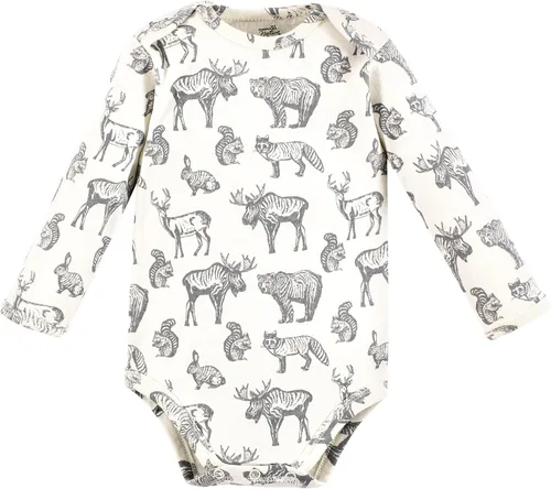 Vista 4 de Touched by Nature baby-girls Organic Cotton Long-sleeve Bodysuits