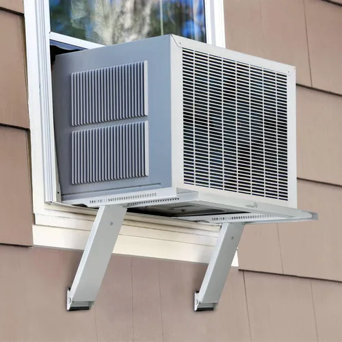 Vista 9 de Ivation Soporte de aire acondicionado, no requiere herramientas ni taladros, montaje de CA para ventana fácil de instalar, acero resistente, soporta