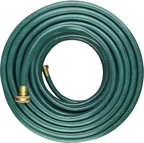 Vista 53 de Darnassus Manguera de jardín de PVC de 1/2 pulgada, color verde, resistente, con accesorios de latón macizo, sin fugas, flexible, para exteriores