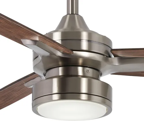 Vista 3 de Minka-Aire F727-BN/MM, Rudolph Ventilador de techo de 52 pulgadas, acabado de níquel cepillado con aspas medianas de arce Níquel cepillado