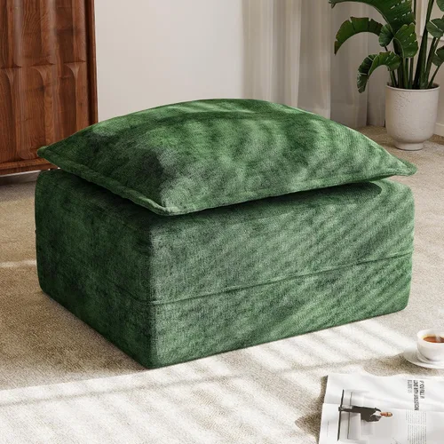 Vista 14 de Hobestluk Cloud - Sofá individual de espuma viscoelástica con asiento profundo, sofá en forma de L con funda extraíble, sofá grande para sala