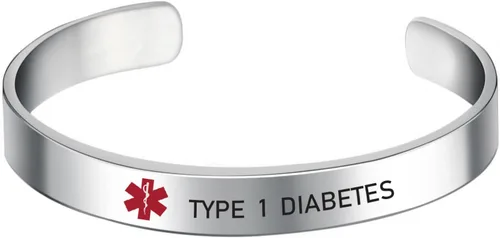Vista 19 de LoEnMe Jewelry Pulseras de alerta médica personalizadas para hombres y mujeres, personalizable, grabado gratuito, acero inoxidable, pulsera