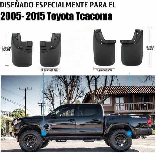 Vista 4 de Aletas de barro compatibles con protectores de barro Toyota Tacoma