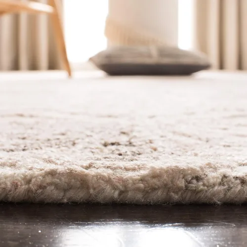 Vista 4 de SAFAVIEH Marquee Collection - Alfombra decorativa, 2 x 3 pies, beige y marfil, lana de medallón de mandala hecha a mano, ideal para zonas de alto