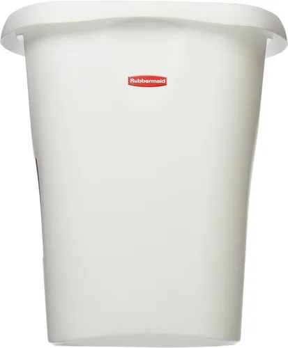 Vista 8 de Rubbermaid Bote de basura rectangular con parte superior abierta, 3 galones/12 cuartos de galón, blanco, para debajo
