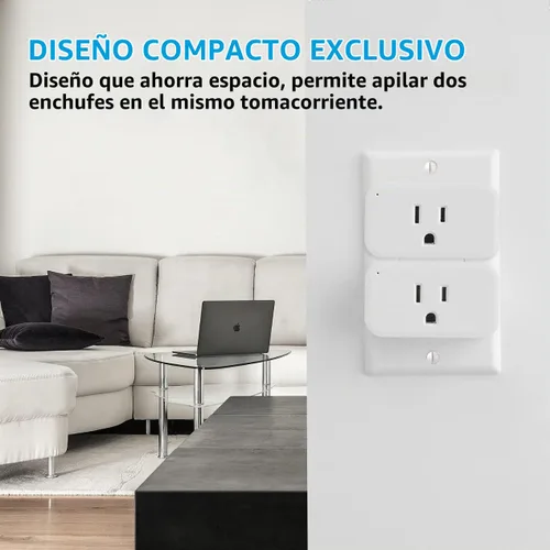 Vista 4 de THIRDREALITY Enchufe inteligente, paquete de 4, toma inteligente de 15 A con función de temporizador, repetidor Zigbee, certificado ETL, requiere