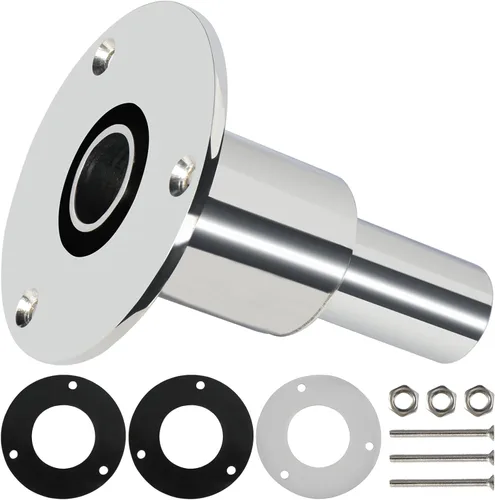Vista 8 de WAYSKA Stainless Steel 316 Thru Hull Exhaust Skin, Fitting 24mm Tube Exhaust Pipe Socket Hardware for Diesel heaters Exhaust Pipe