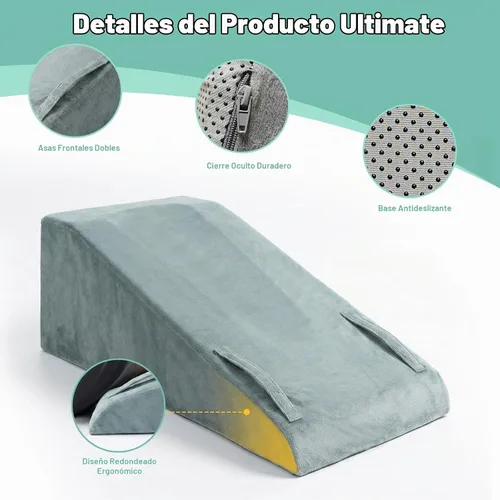 Vista 6 de Almohadas de elevación de piernas para después de la cirugía, almohada de rodilla de espuma viscoelástica para cirugía de reemplazo de rodilla