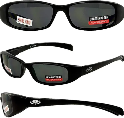 Vista 4 de Global Vision Lentes de policarbonato inastillables Filtro UV400 para una máxima protección UV Negro