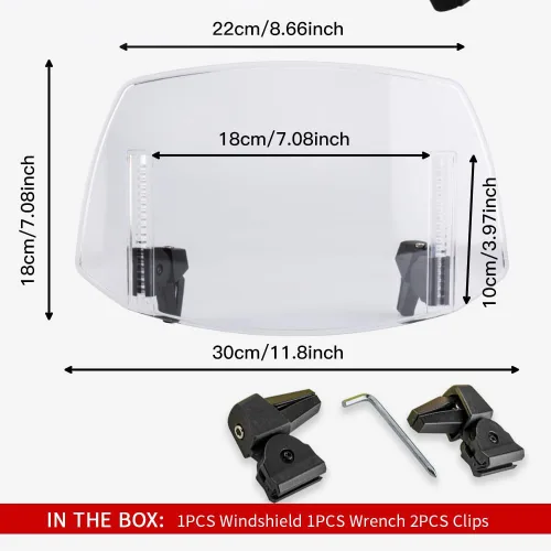 Vista 8 de Extensión de parabrisas para motocicleta, pequeño extensor de flujo de aire - Solo para extender el flujo de aire, no para ver. Deflector
