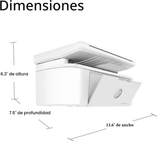 Vista 4 de HP Laserjet MFP M140w Impresora inalámbrica en blanco y negro, impresión, escaneo, copia, velocidades rápidas, fácil configuración, impresión móvil