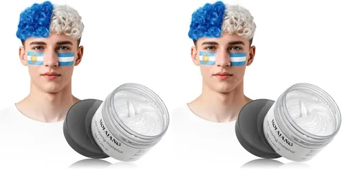 Vista 19 de Pomadas de cera de color blanco para el cabello, 4.23 onzas, material de cera natural para colorear el cabello, desechable, arcillas cenizas